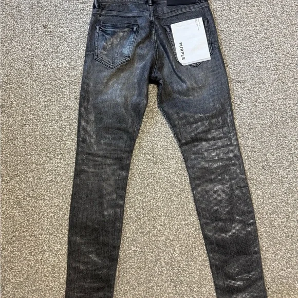 Men's Black Jeans purple brand